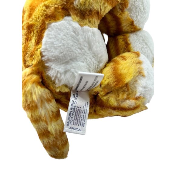 Aurora World 9" Christmas Star Gold Tabby Orange Stripped Cat Kitten Plush Toy - Picture 7 of 8